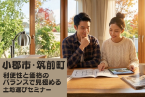 【小郡市/筑前町】安さや広さだけで選ばない！賢い土地選びセミナー